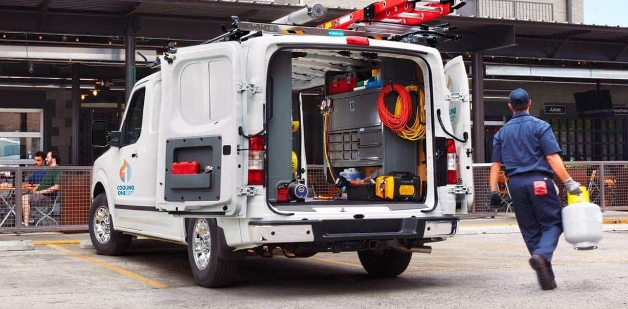 HVAC technician van ready for a maintenance visit